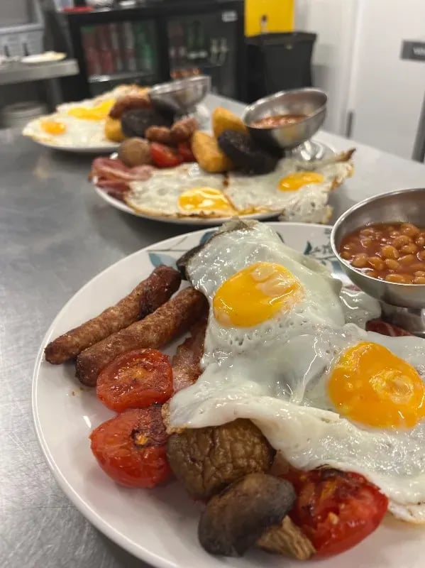 Two Full English Breakfasts with Coffee or Tea